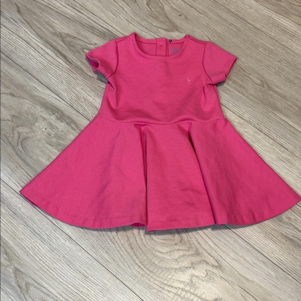 Ralph Lauren Fuchsia Short‎ Sleeve Kids Dress